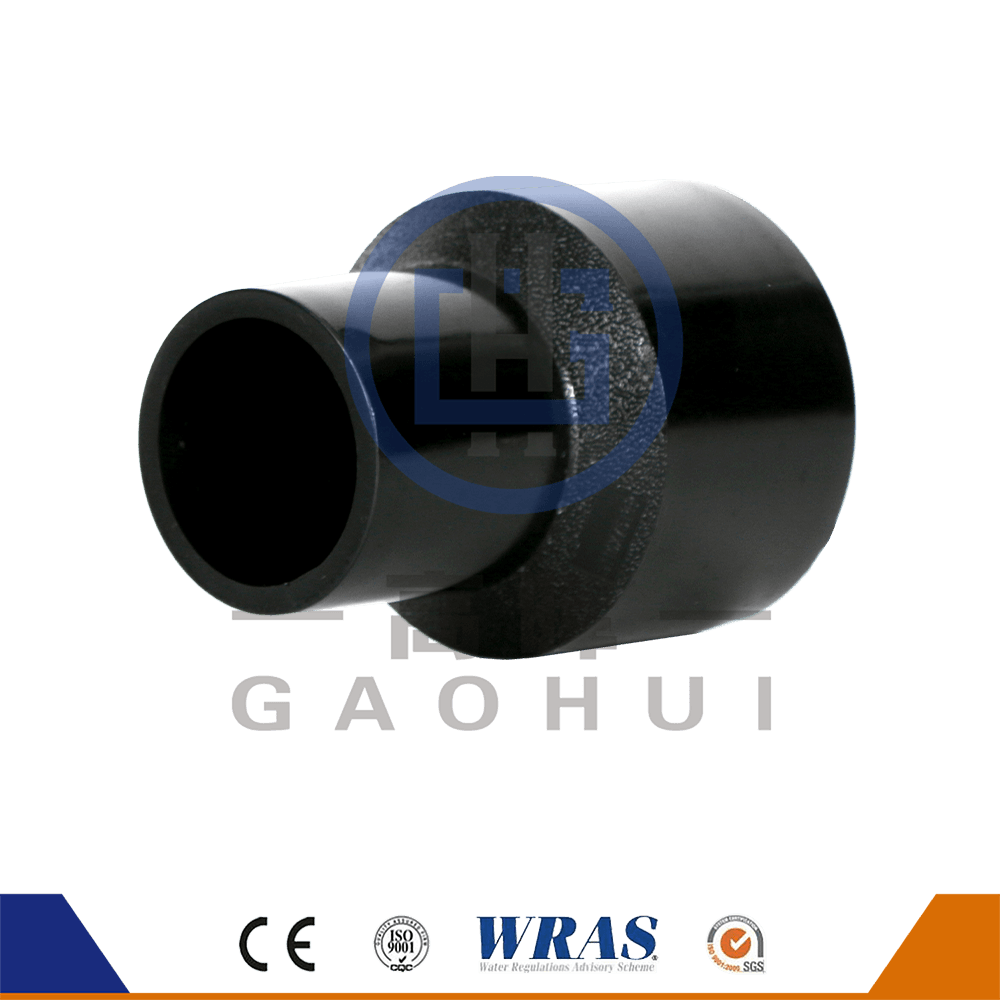 HDPE Fusion Butt Fusion Mengurangkan Reducer Coupler untuk Paip Air