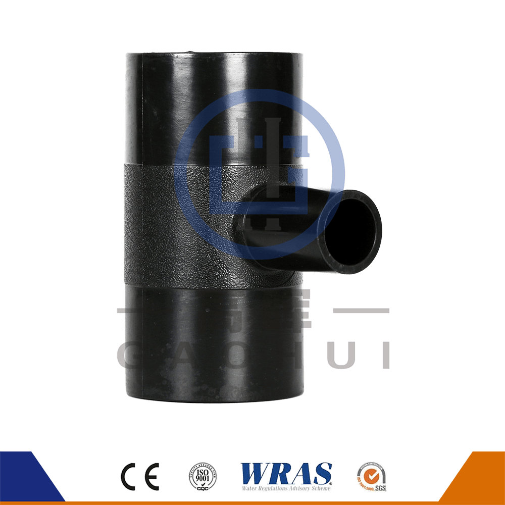 HDPE Fusion Butt Fusion Mengurangkan Tee Reducer untuk Pemindahan Kumbahan Bekalan Air Mengalingkan