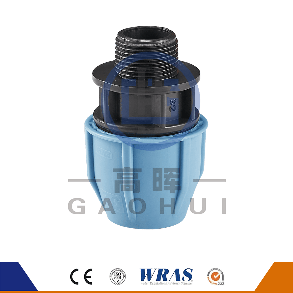 Kepala pusingan pp lelaki coupler p-017
